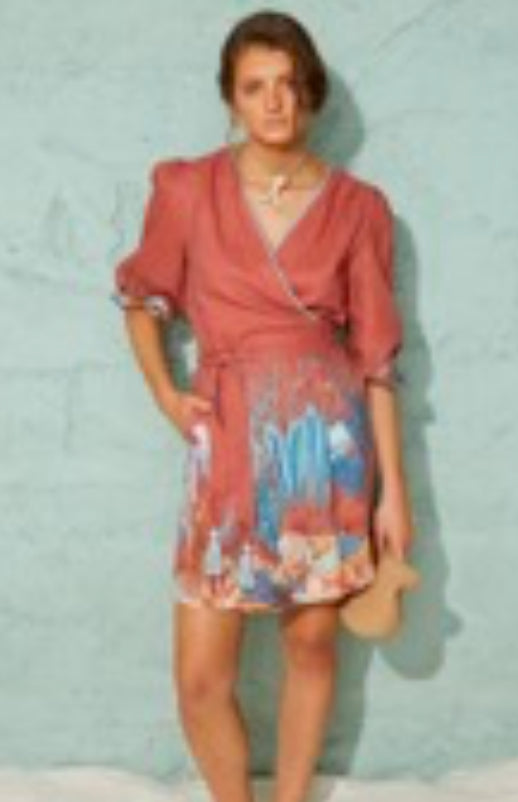 Solange M Ibiray Short Wrap Dress S-Mode