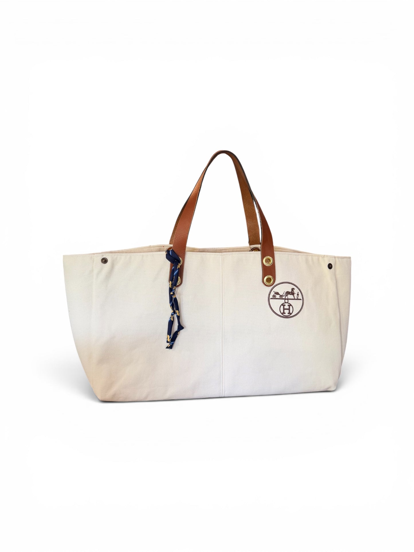 Re-purposed Large Canvas Garment Bag Tote