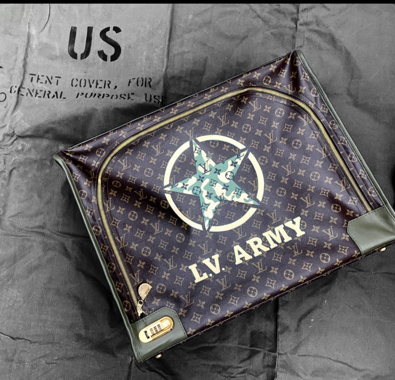Louis Vuitton custom restored suitcase