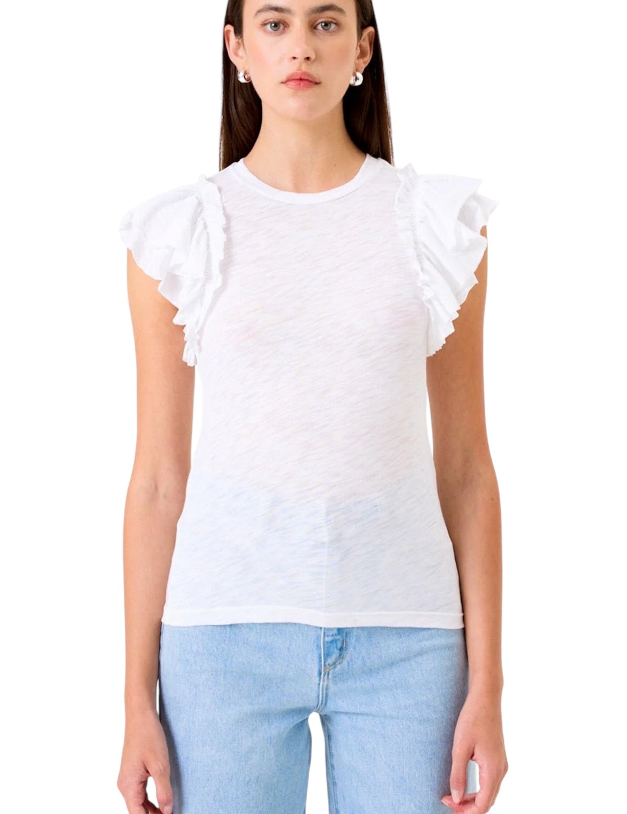 Goldie Ruffle Cotton Tee