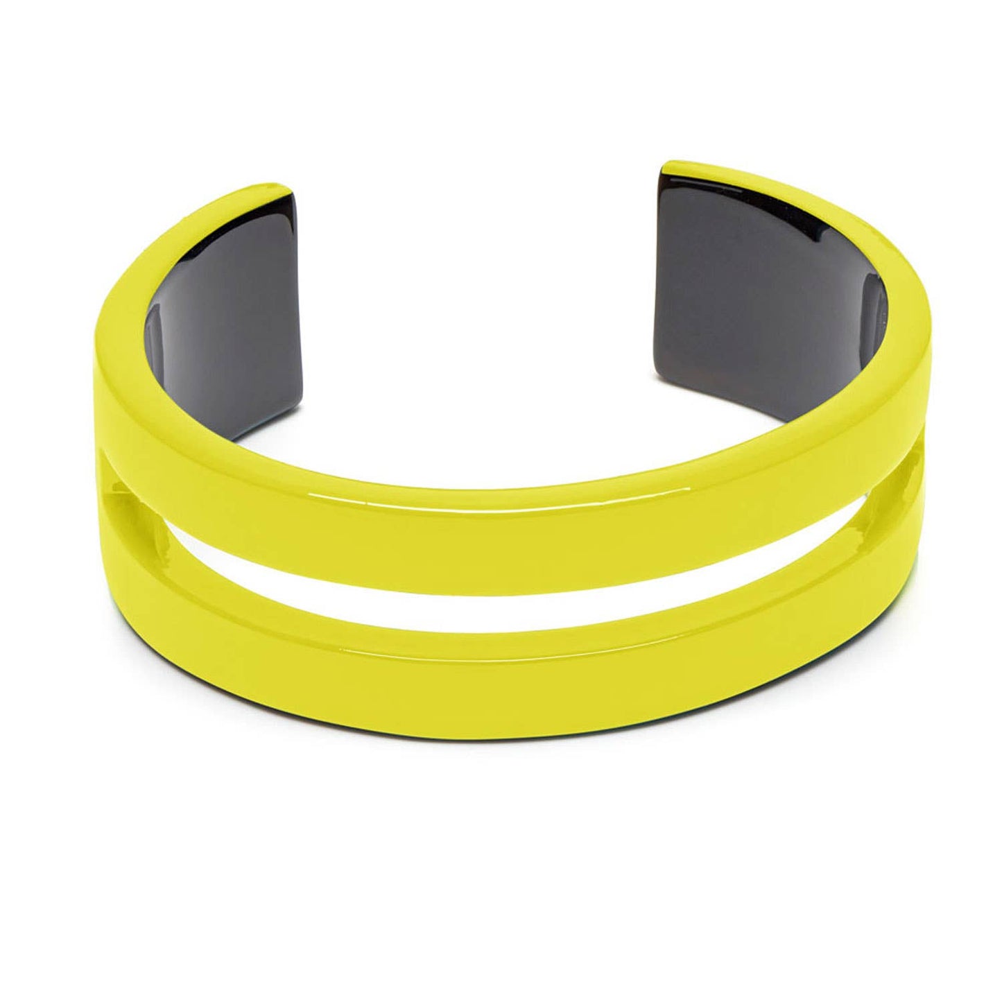 Chartreuse horn cut out cuff Bracelet