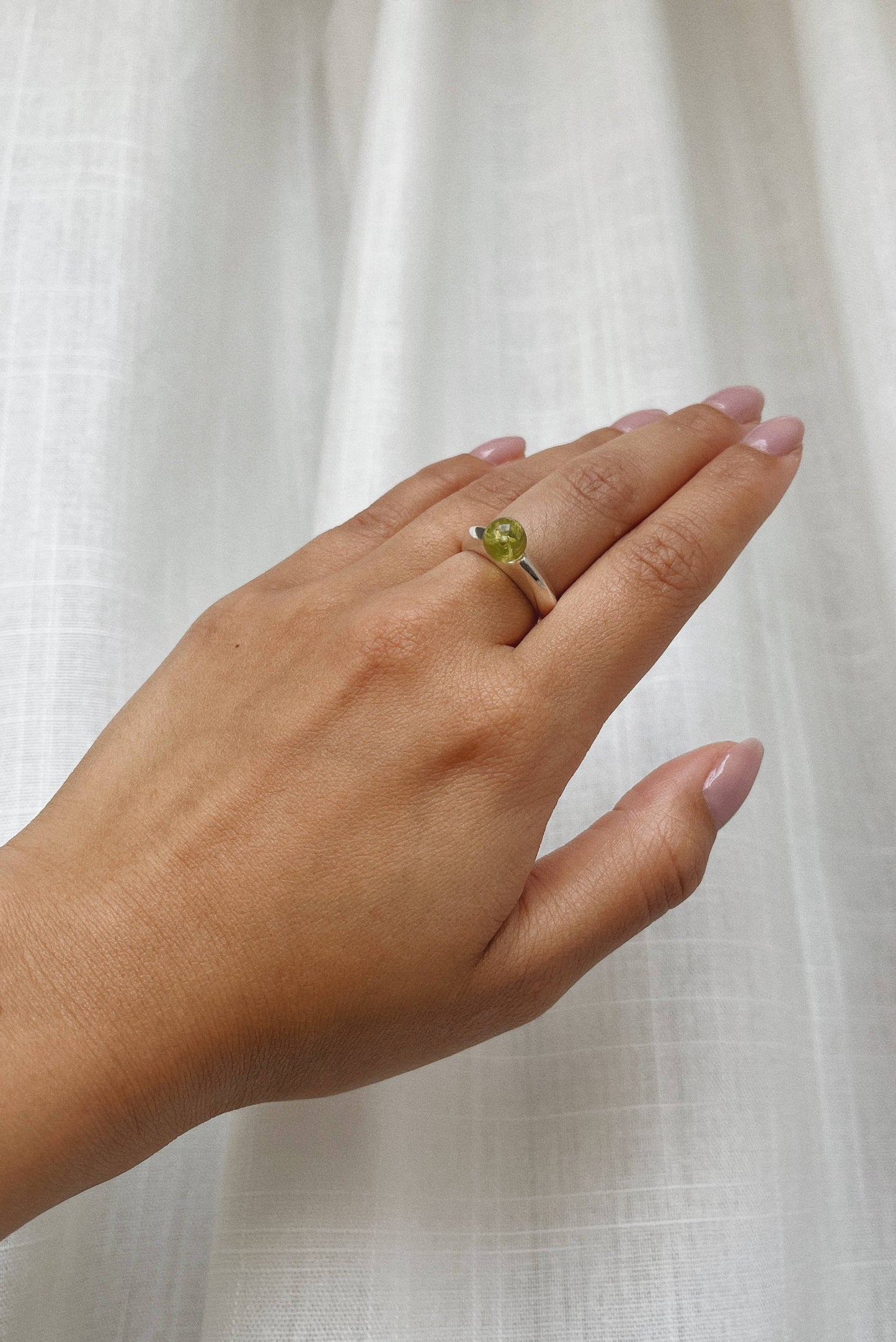 Kara Yoo Bubble Ring - Lemon-Green Quartz