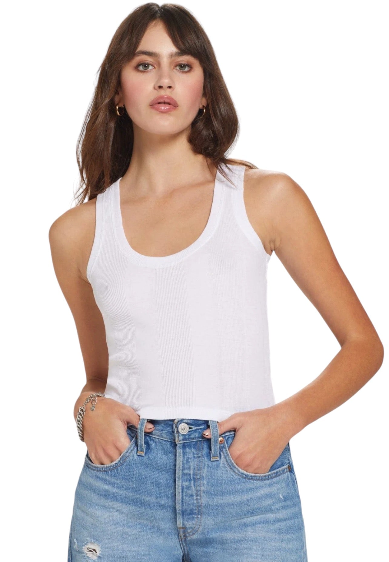 Goldie Cotton Ribbed Crop Tank