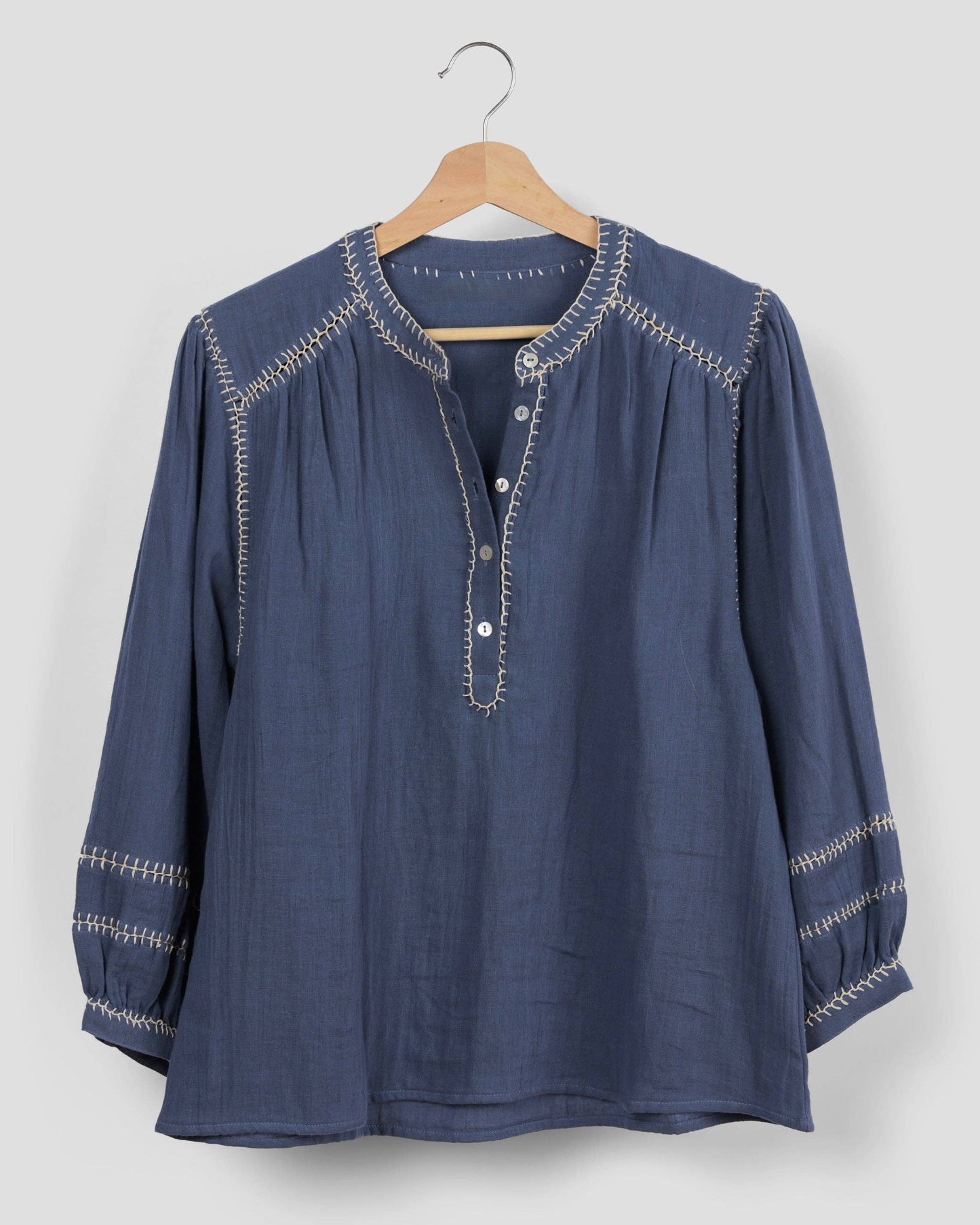 Marie Louise de Monterey Amelie Feather Stitch - Blue