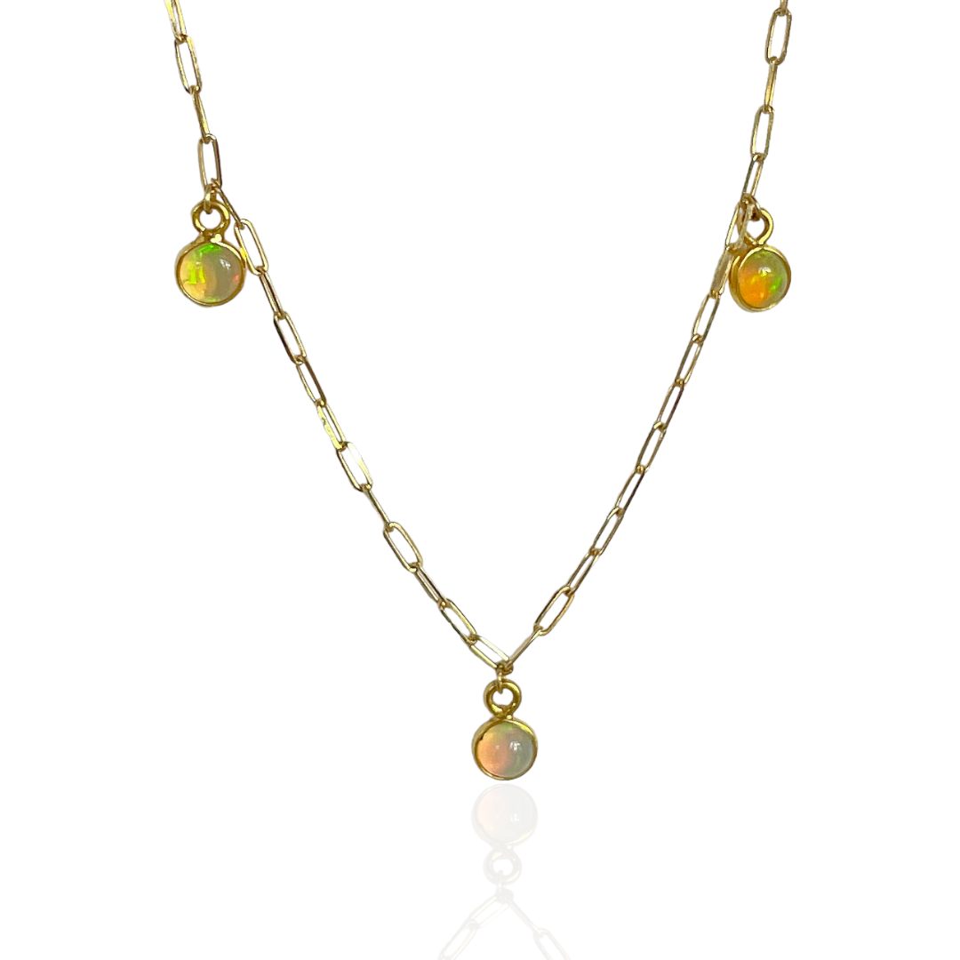 R.W. 14kt yellow gold Opal Freya Necklace