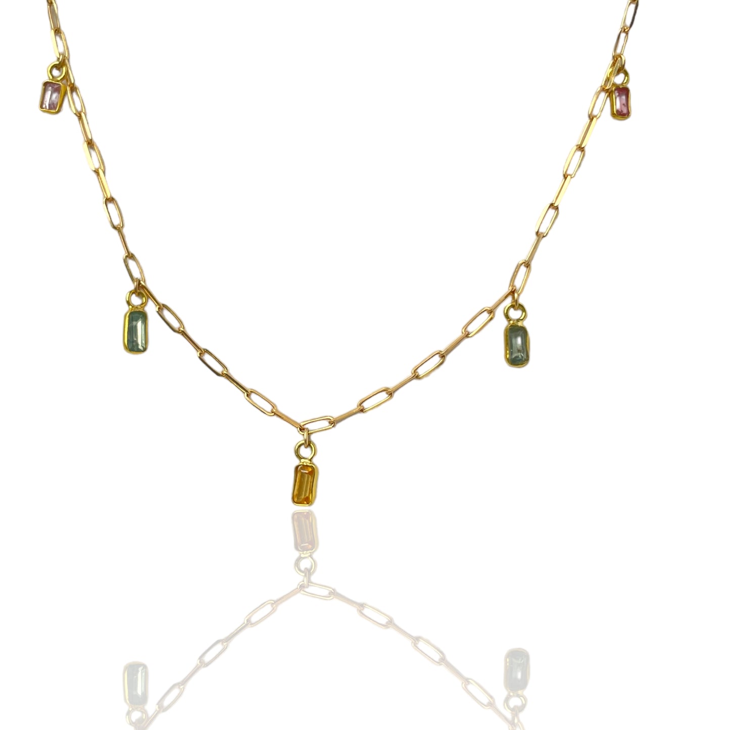 R.W. 14kt yellow gold Sapphire Freya Necklace