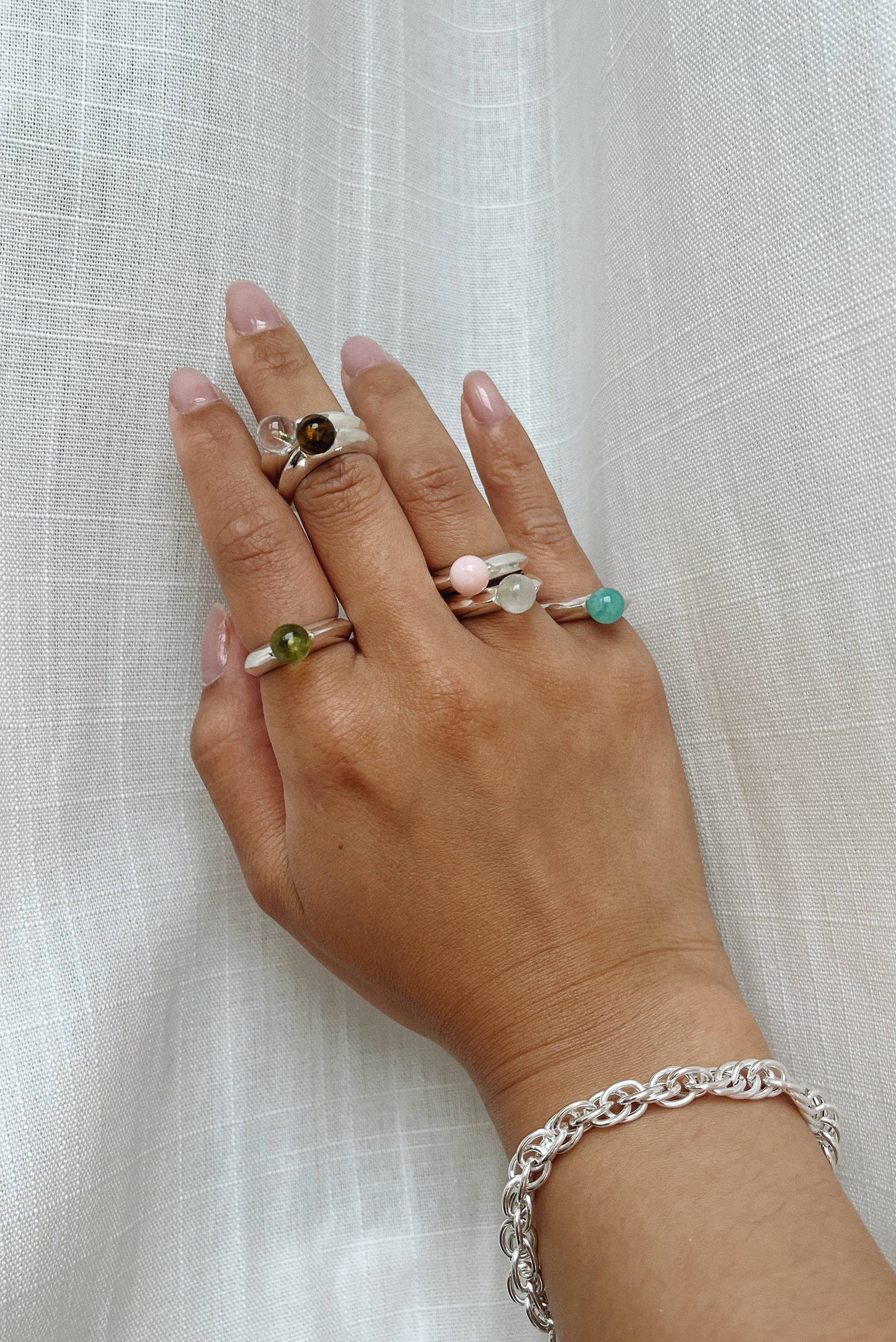 Kara Yoo Bubble Ring - Lemon-Green Quartz