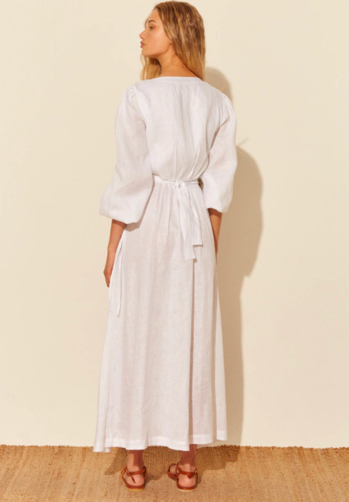 Solange M. Wrap dress with Asta & Alpaca Belt. S-Mode