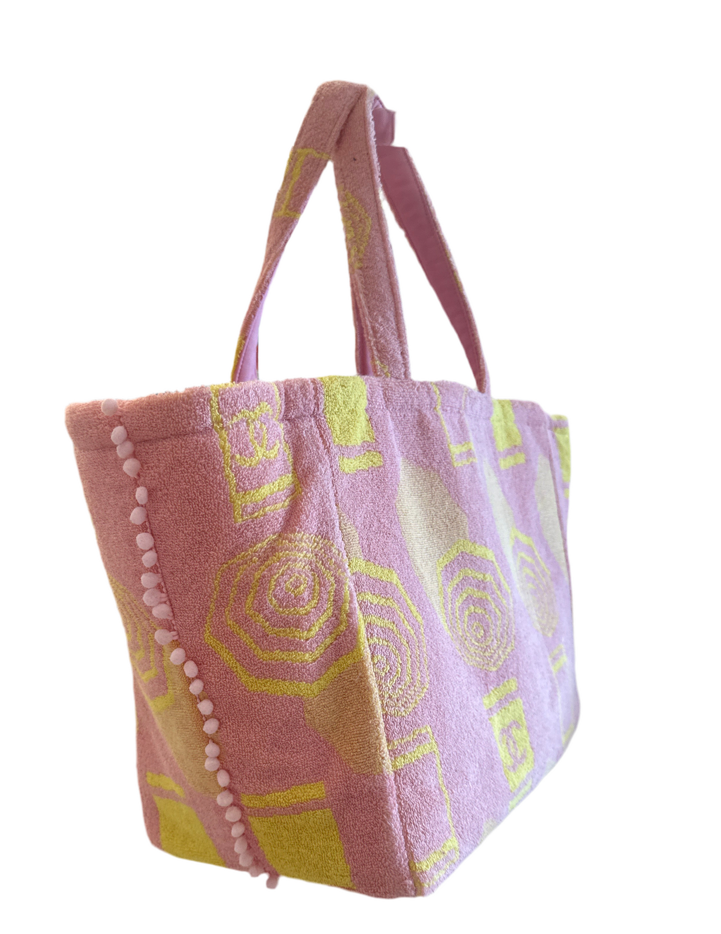 The La Playa Towel Boat Tote Pink- Lady Cuir