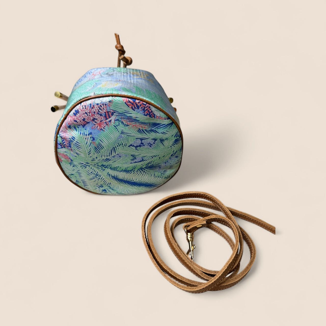 The Tropical Aloha Petite Silk Bucket bag