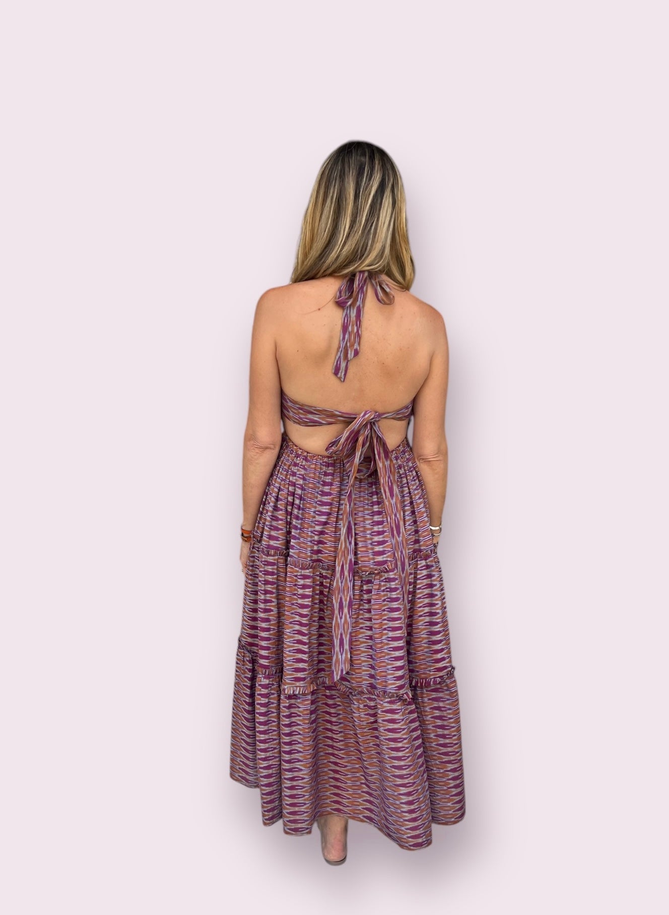 Seema Kahai Maya Ikat Halter Dress