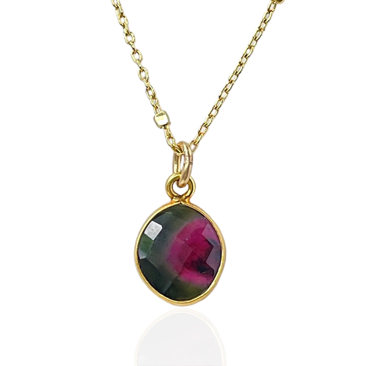 R.W. 14kt yellow gold Persephone Tourmaline Necklace