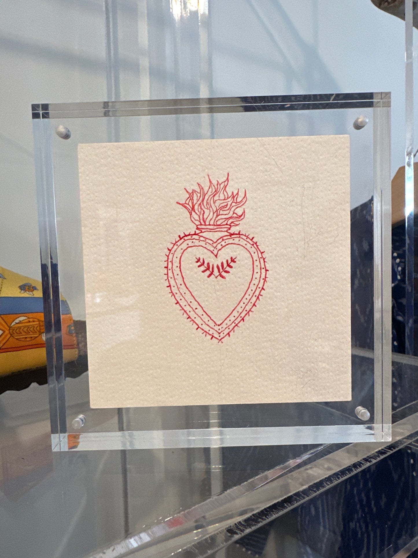 Acrylic art Bleeding Heart