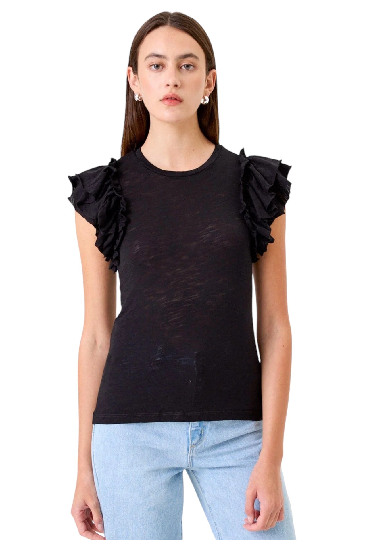 Goldie Ruffle Cotton Tee