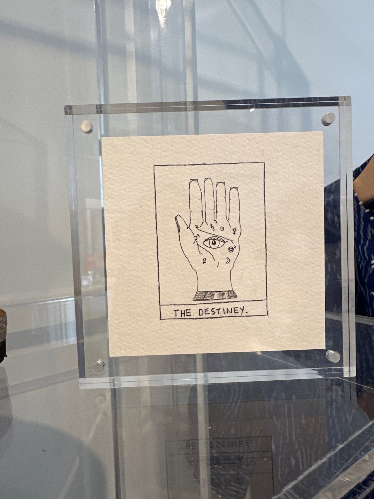Artisan made the Destiney tarot in acrylic block frame