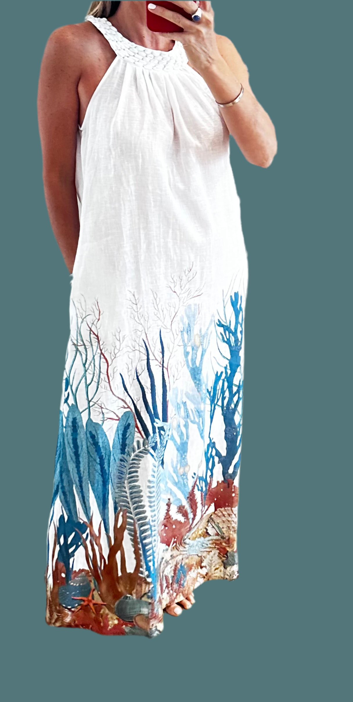 Solange M. By S-Mode Ibiray Halterneck Kaftan