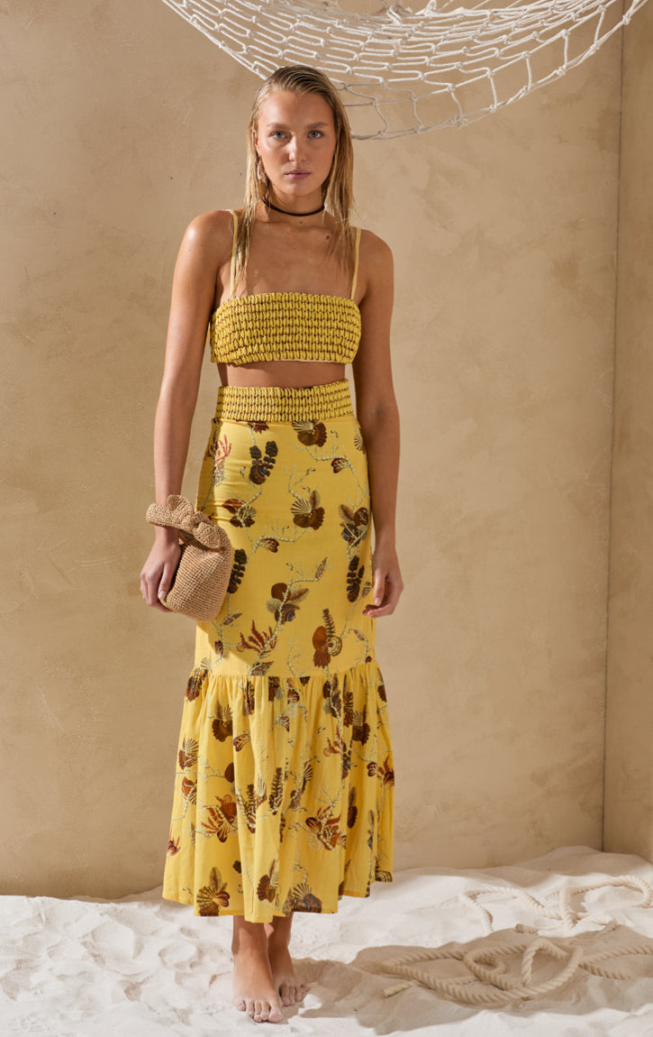 Solange M Yatay Ruffle Midi Skirt S-Mode