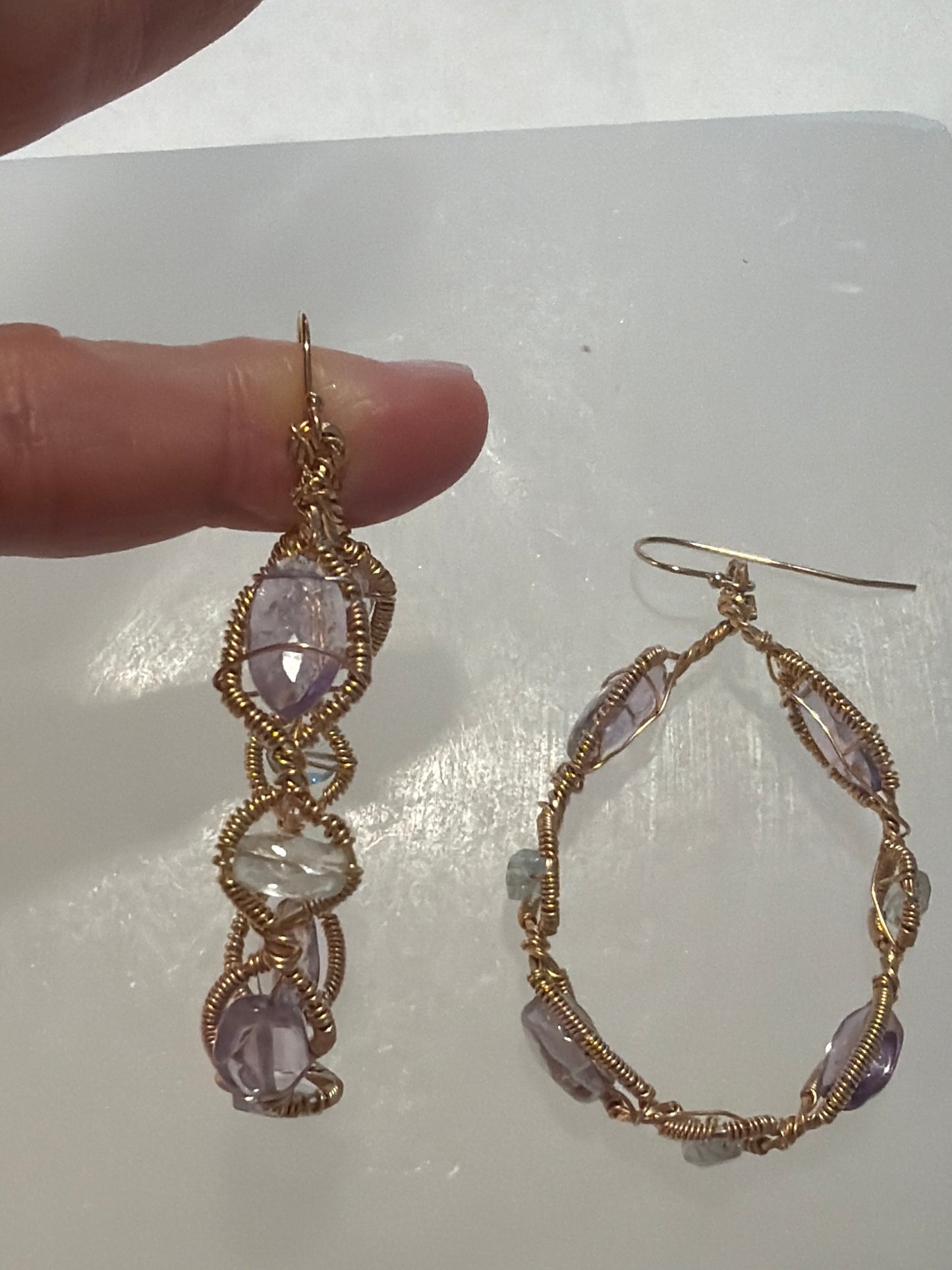 Raphaela Pasquilina Amethyst & Aquamarine Earrings