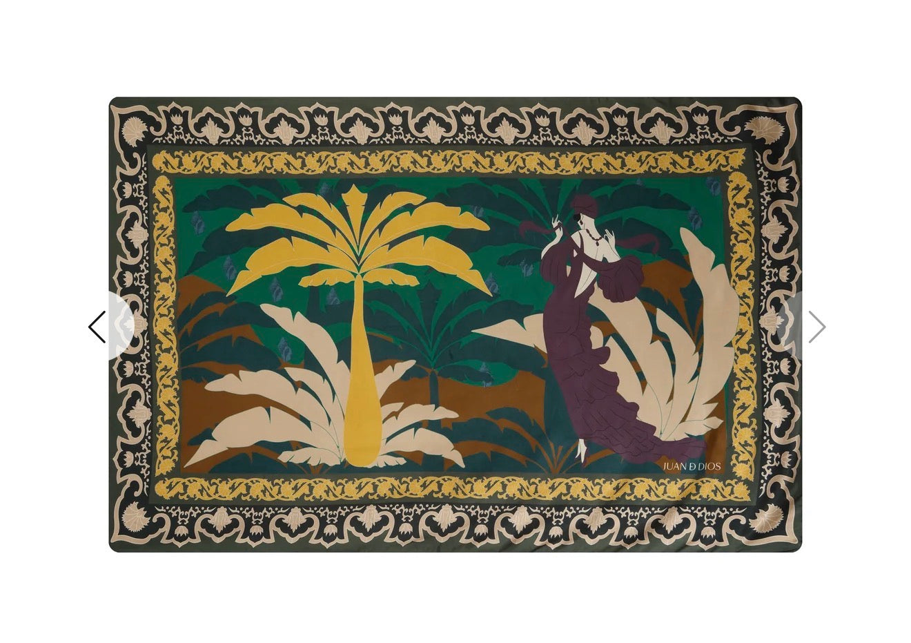 Juan De Dios de la Falaise Cotton Sarong Skirt in Green Dancer