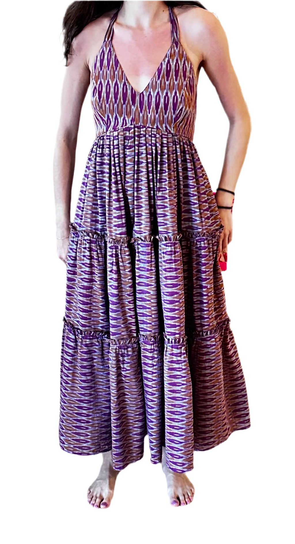 Seema Kahai Maya Ikat Halter Dress
