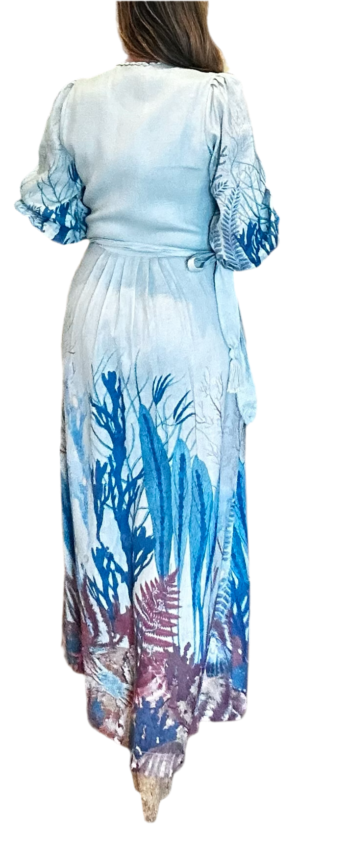 Solange M. S-Mode Ibiray Linen Wrap Dress in Aqua S-Mode