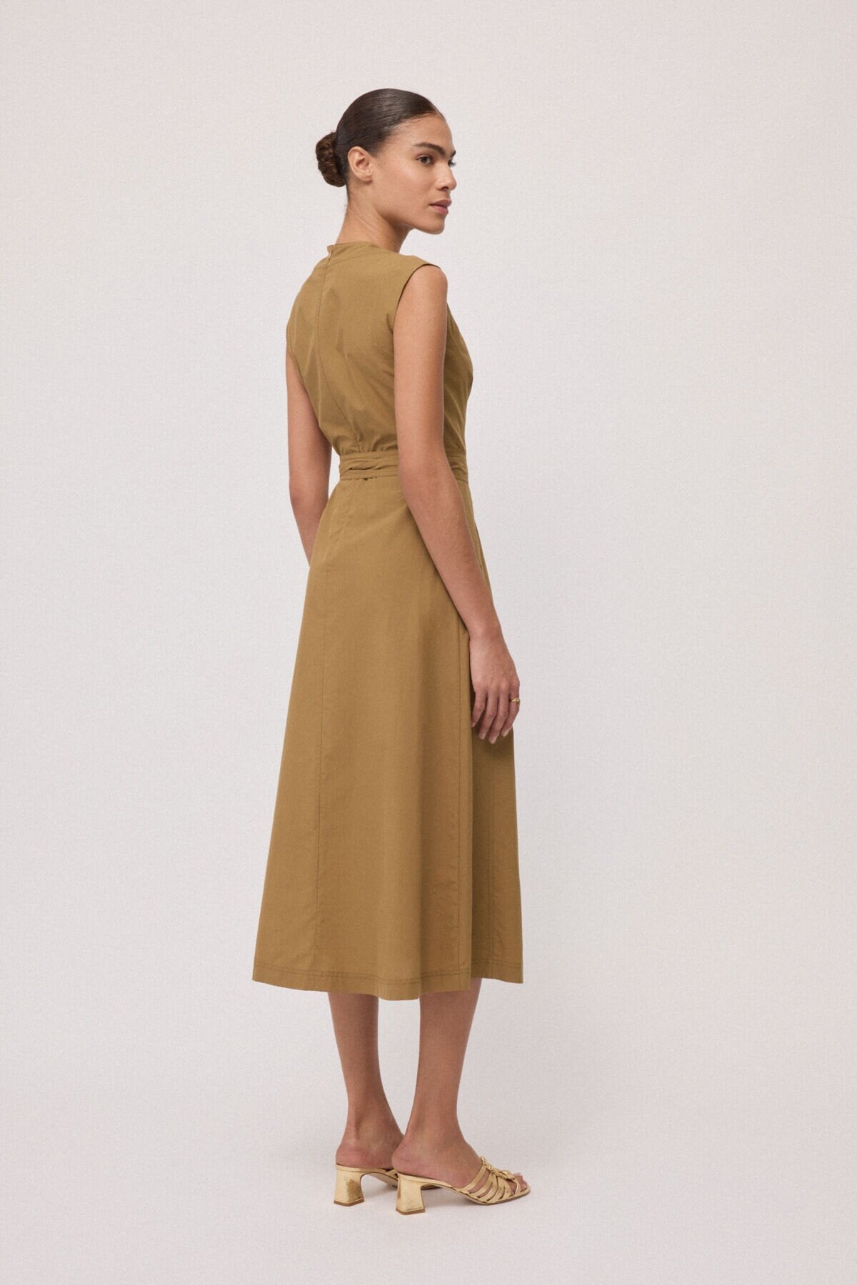 Ottad’Ame Sleeveless Poplin Dress