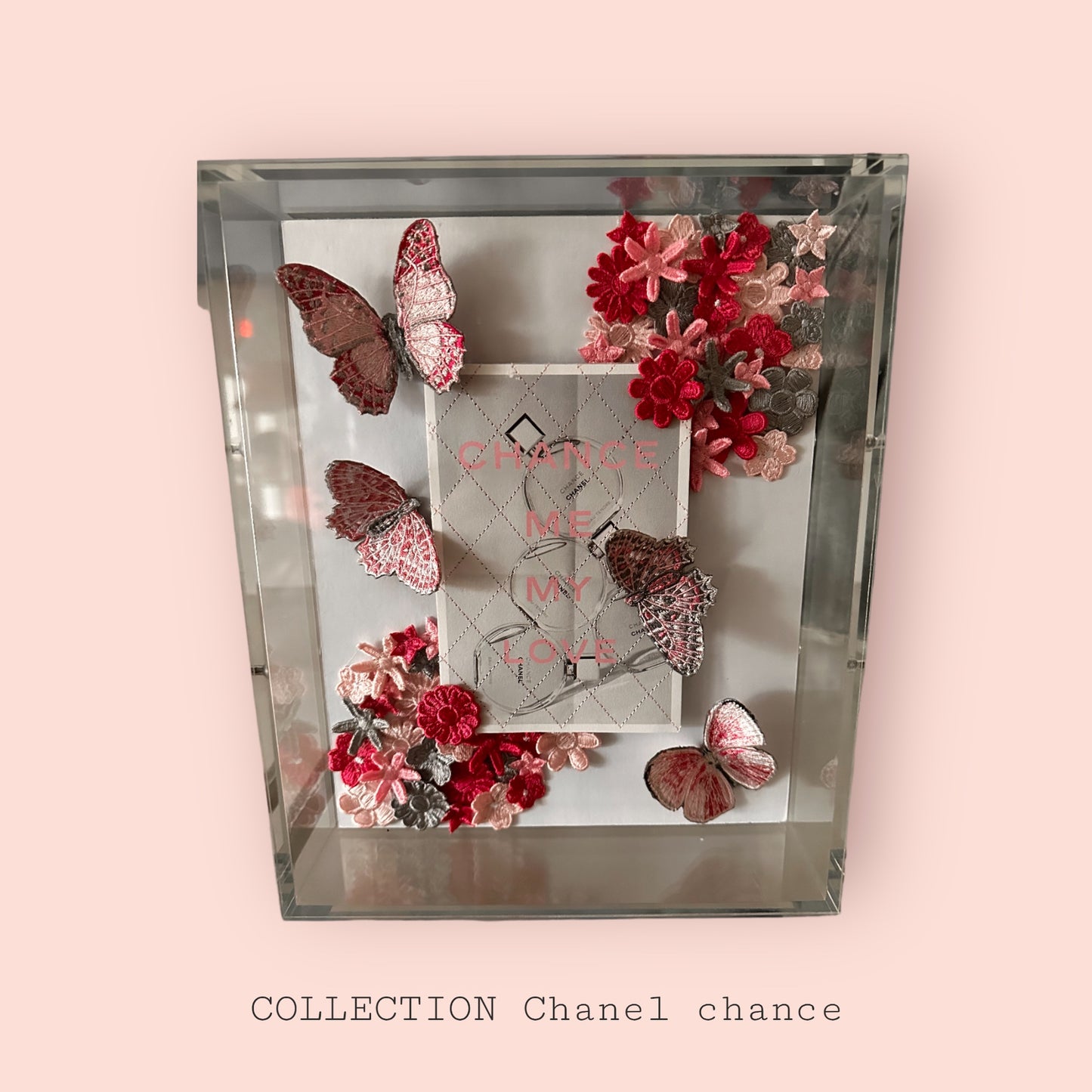 Custom embroidered Limited Edition Chanel Perfume Card Artboxes
