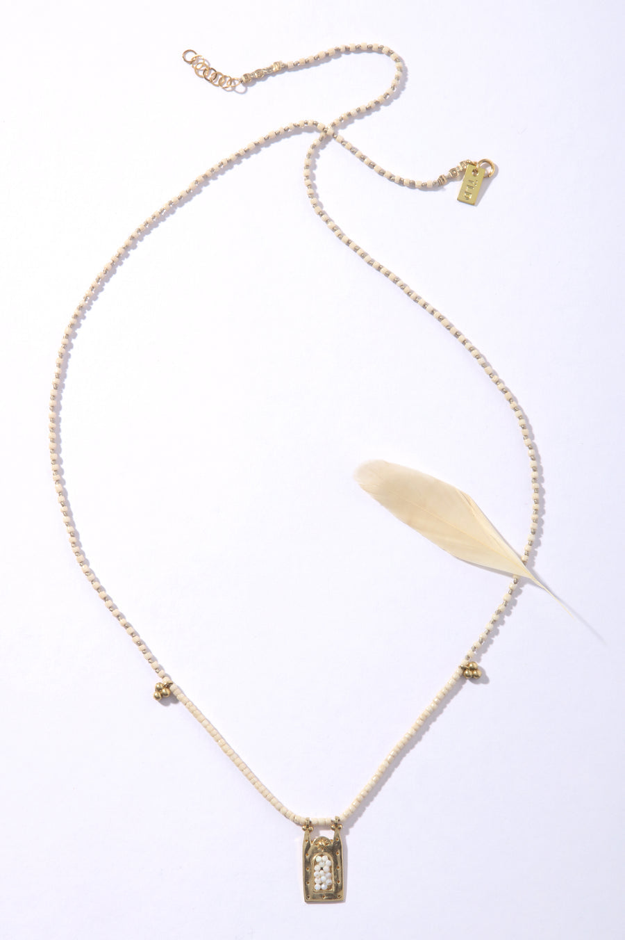 iLD Design Phoenix Frame Necklace -Light Beads