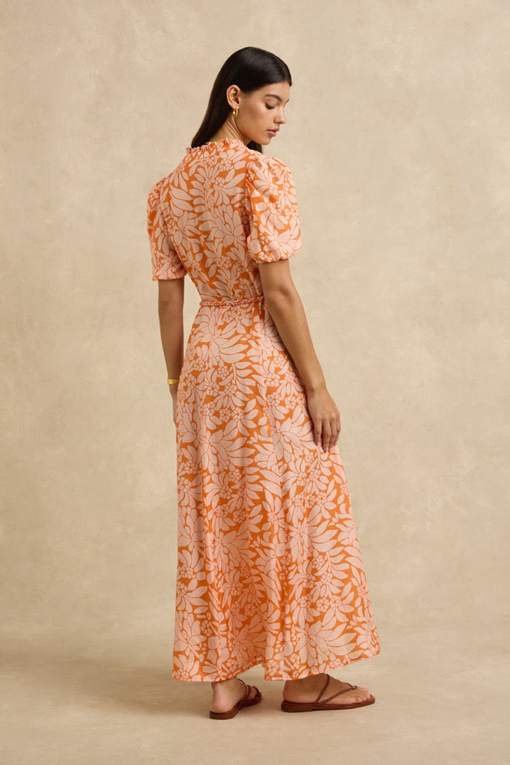 Hannah Artwear Oceanus Dress Crocus Persimmon