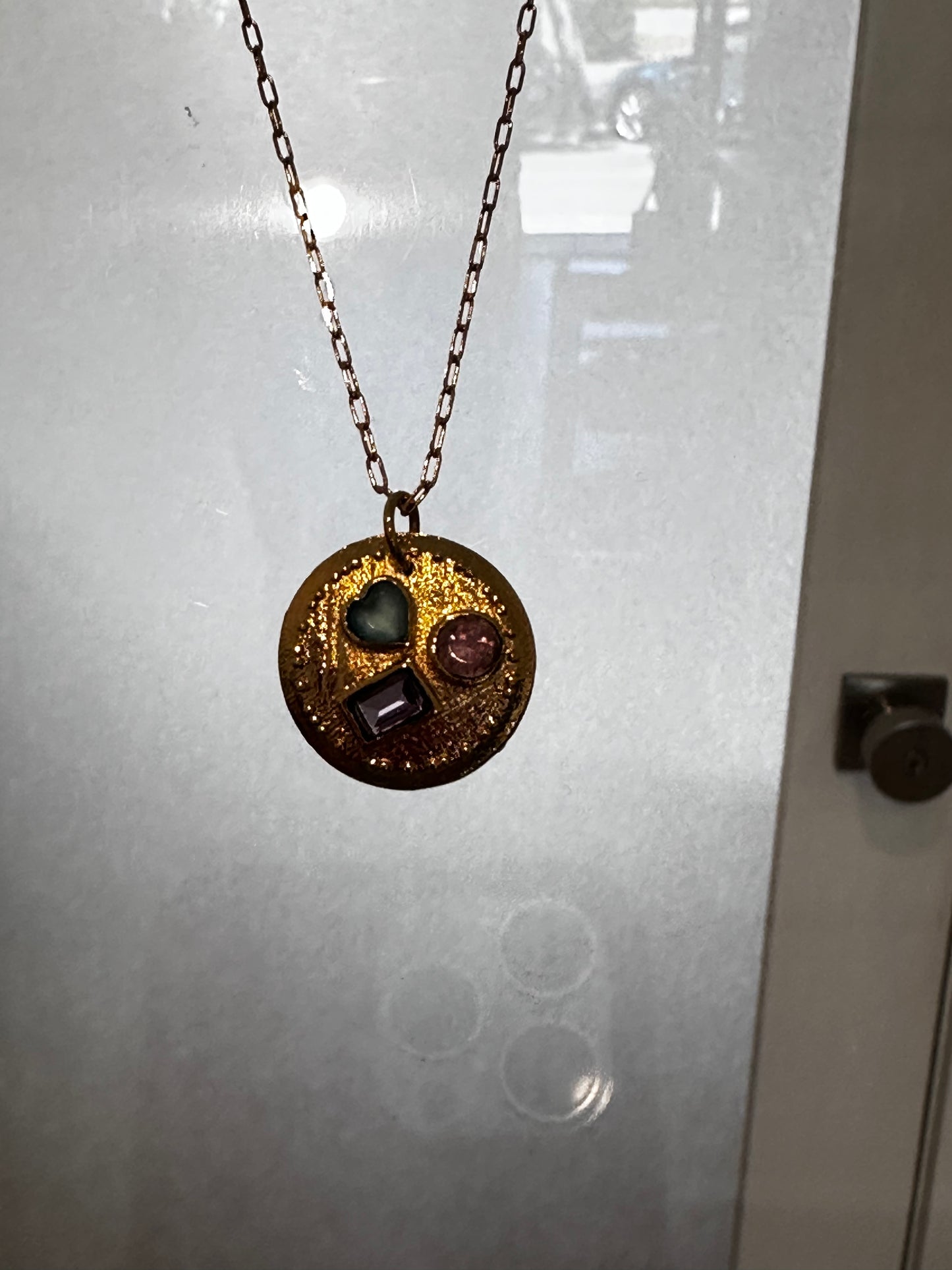 By Johanne 3 stone Charm Necklace