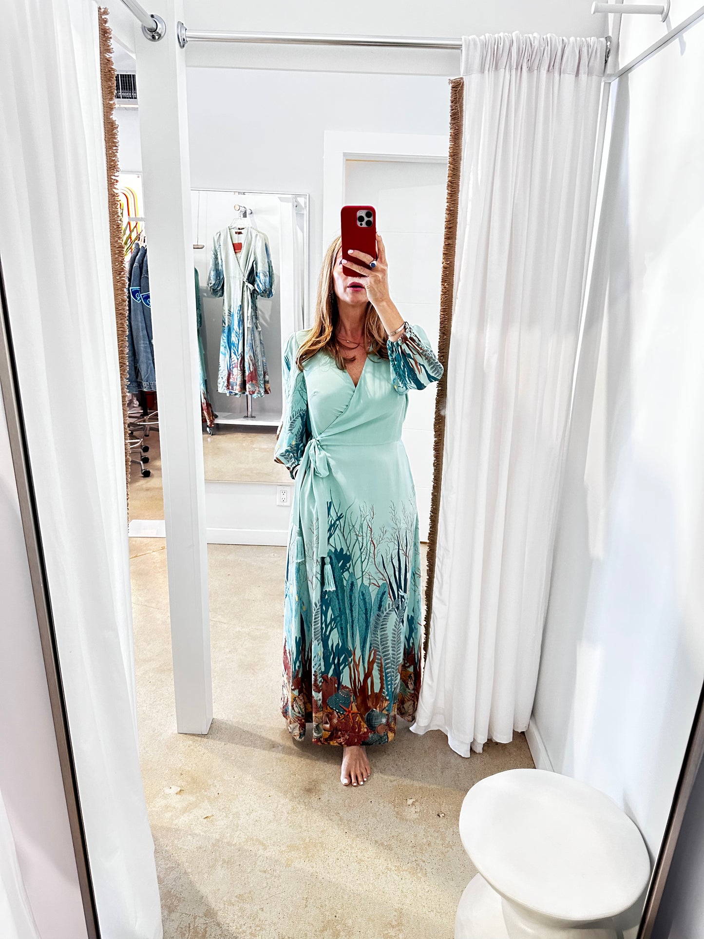 Solange M Silk Wrap Dress S-Mode Ibiray Print