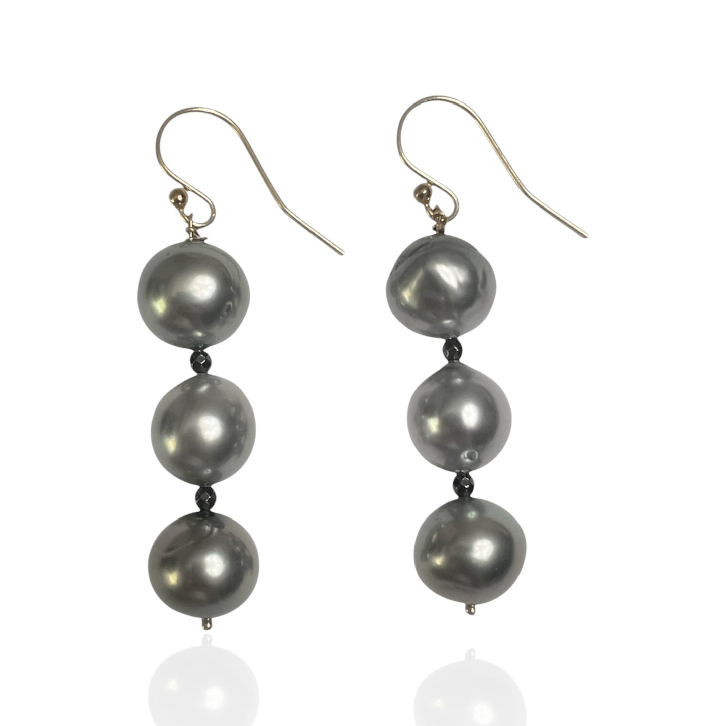 Tahitian Pearl Drop Earings-RW