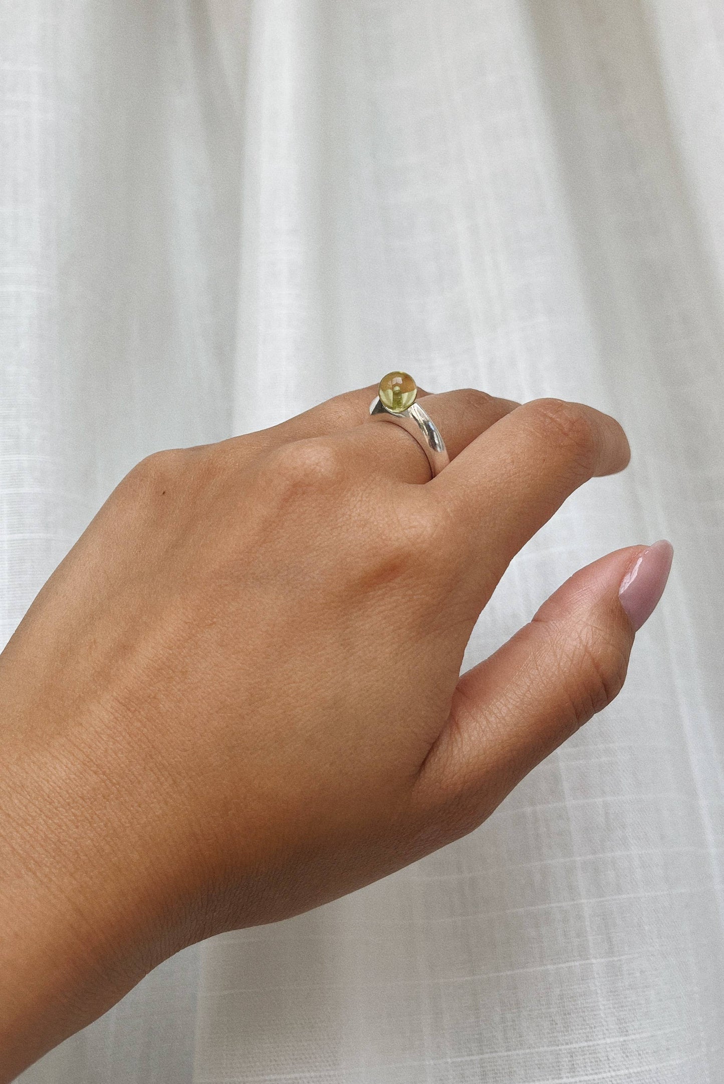 Kara Yoo Bubble Ring - Lemon-Green Quartz