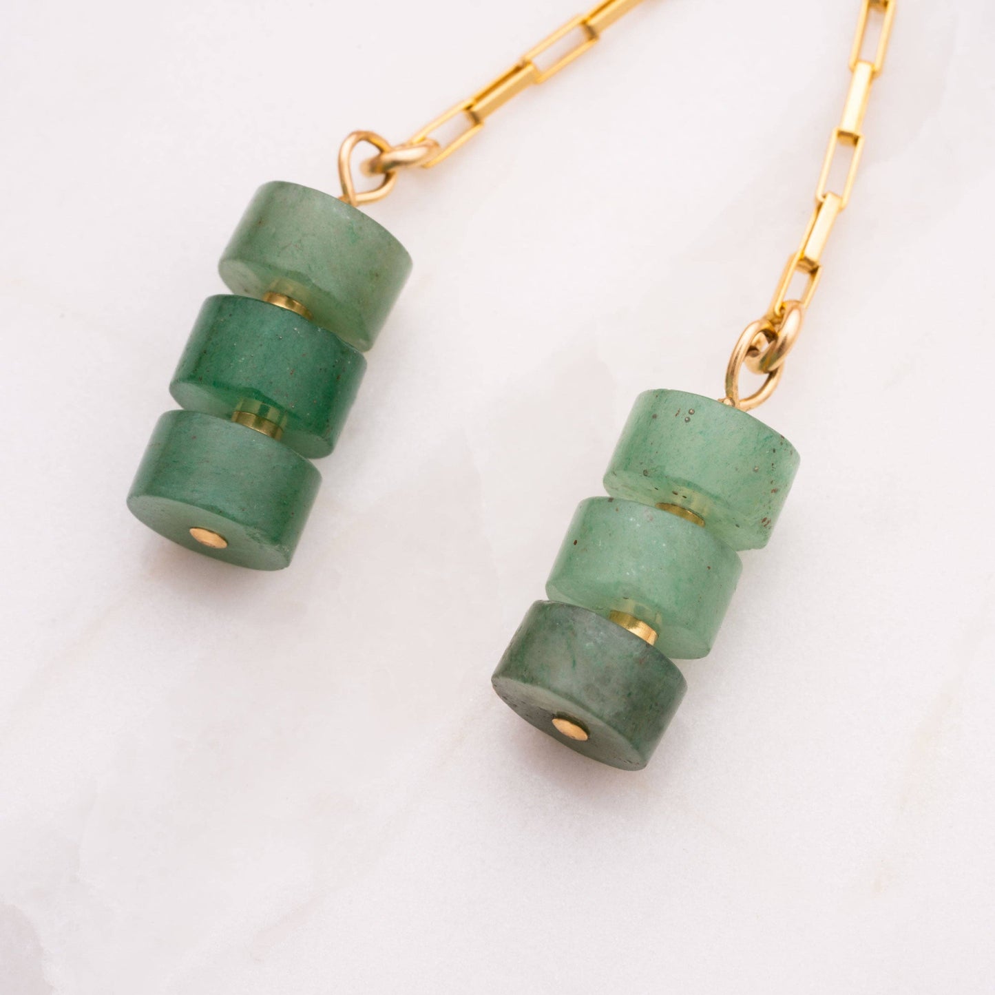 Aventurine Beaded Toggle Necklace
