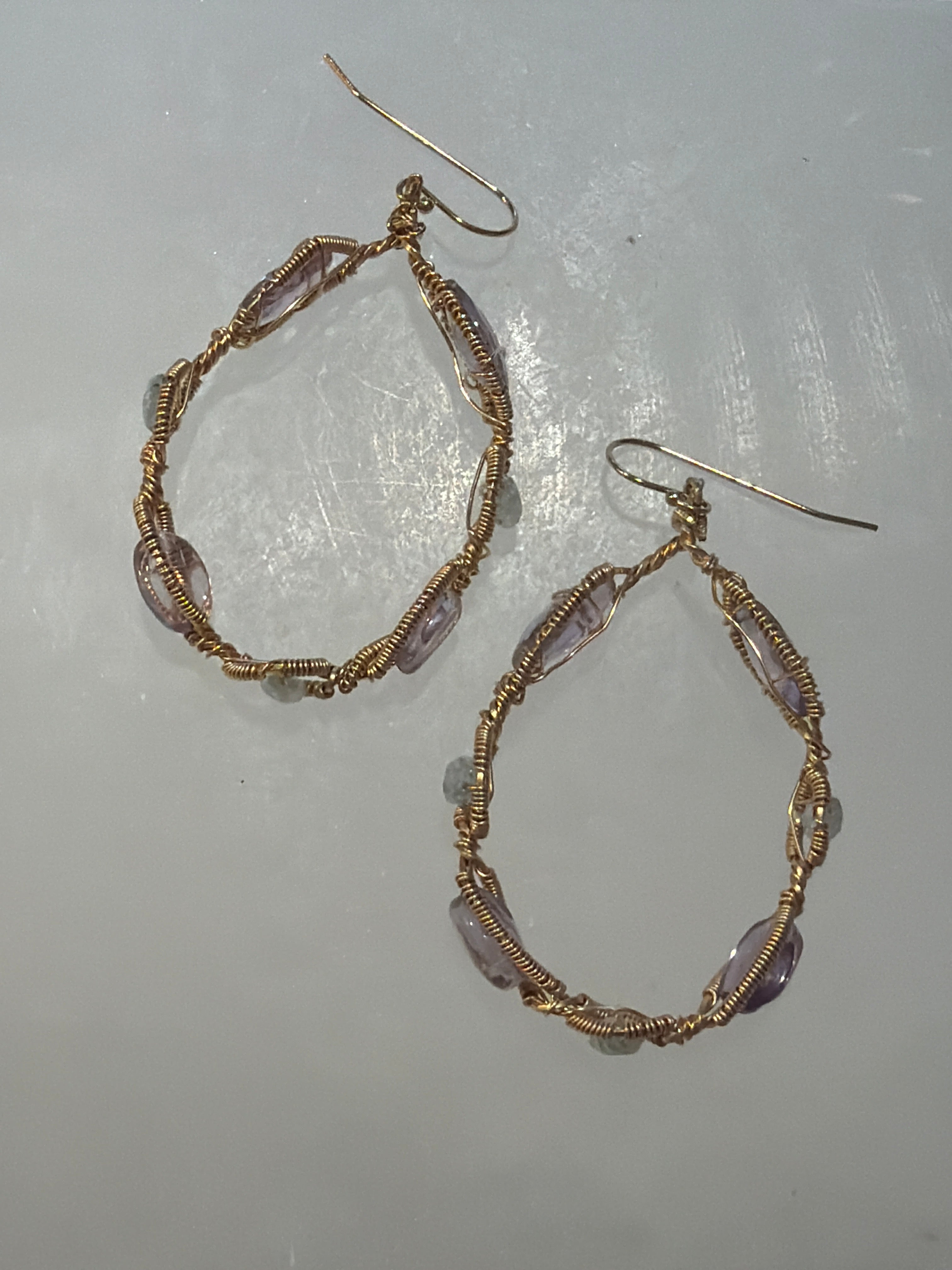 Raphaela Pasquilina Amethyst & Aquamarine Earrings
