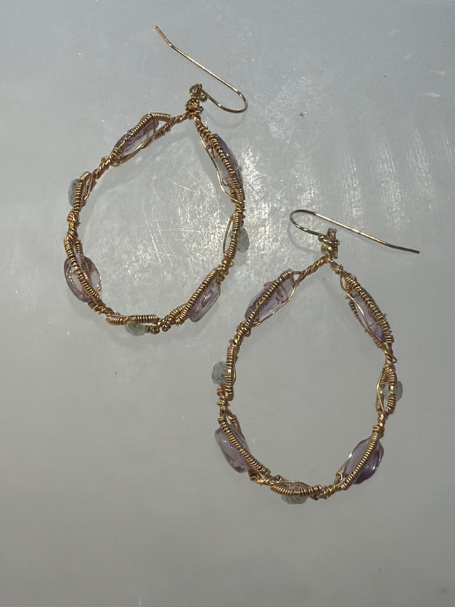 Raphaela Pasquilina Amethyst & Aquamarine Earrings