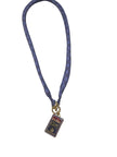 Repurposed silk scarf with charm