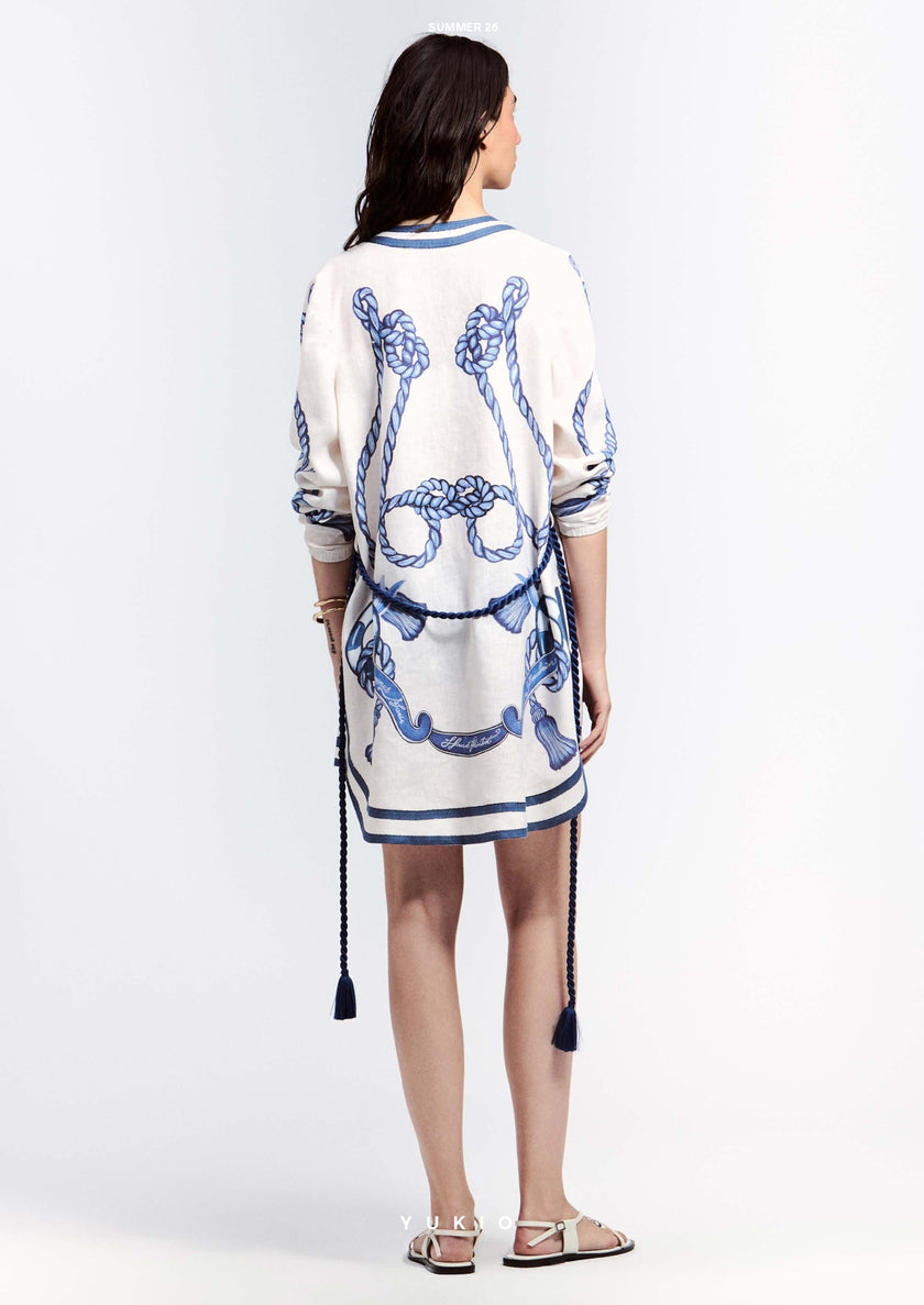 Yukio Short Linen Robe/Coverup