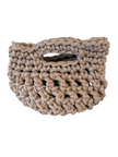 Crocheted Cotton Rope Handbag -Beige