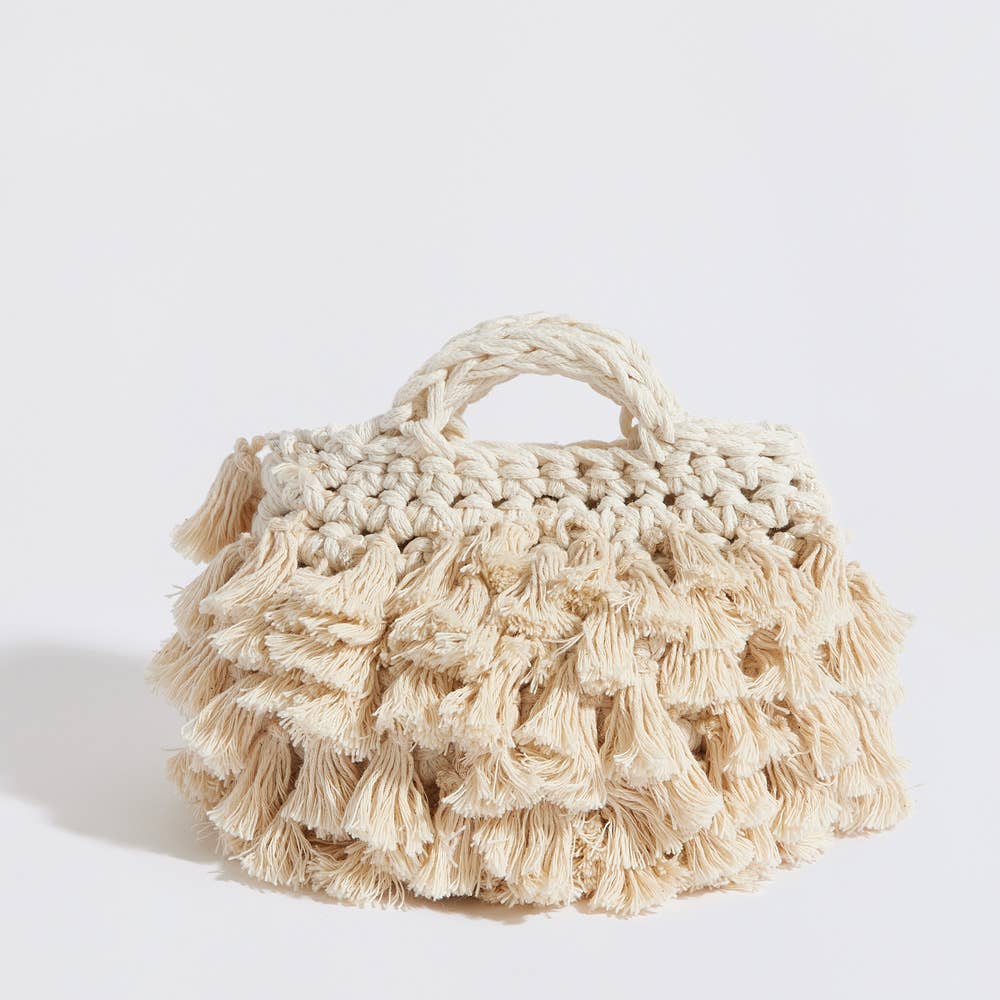 “Pebble tassel” Clutch  Bag with crossbody strap