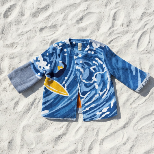 Vagues Bleues Terry Boat Jacket By Lady Cuir