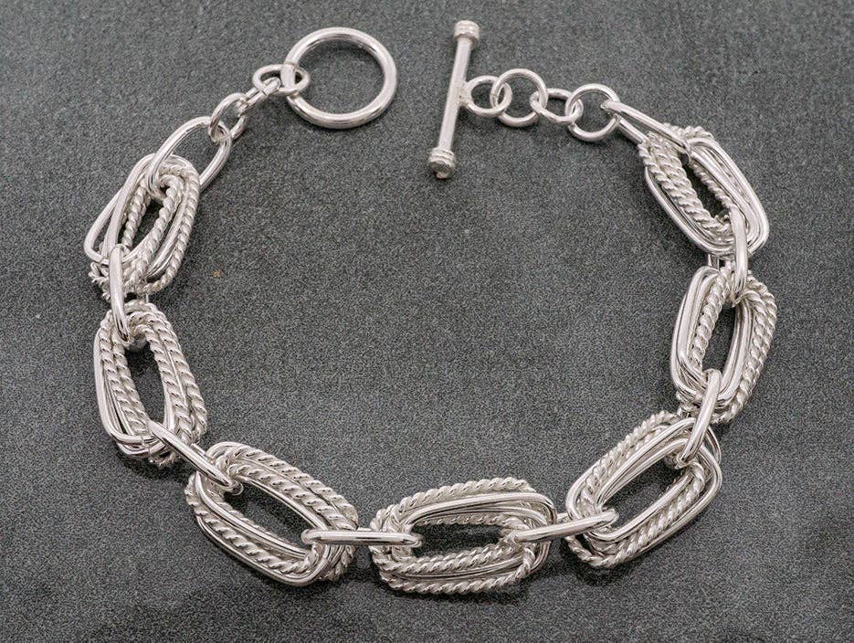 Espuma Rectangles Bracelet Sterling Silver