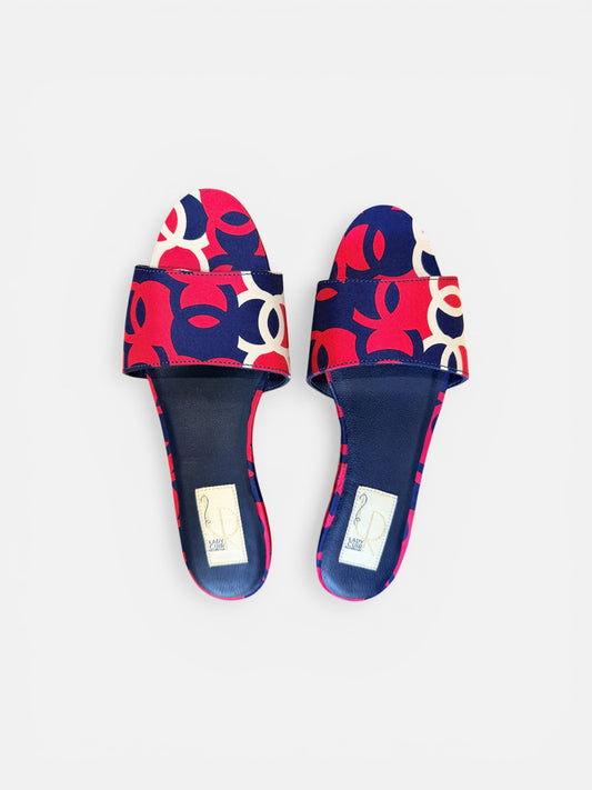 The Vintage CC Silk Scarf Sandal- Lady Cuir
