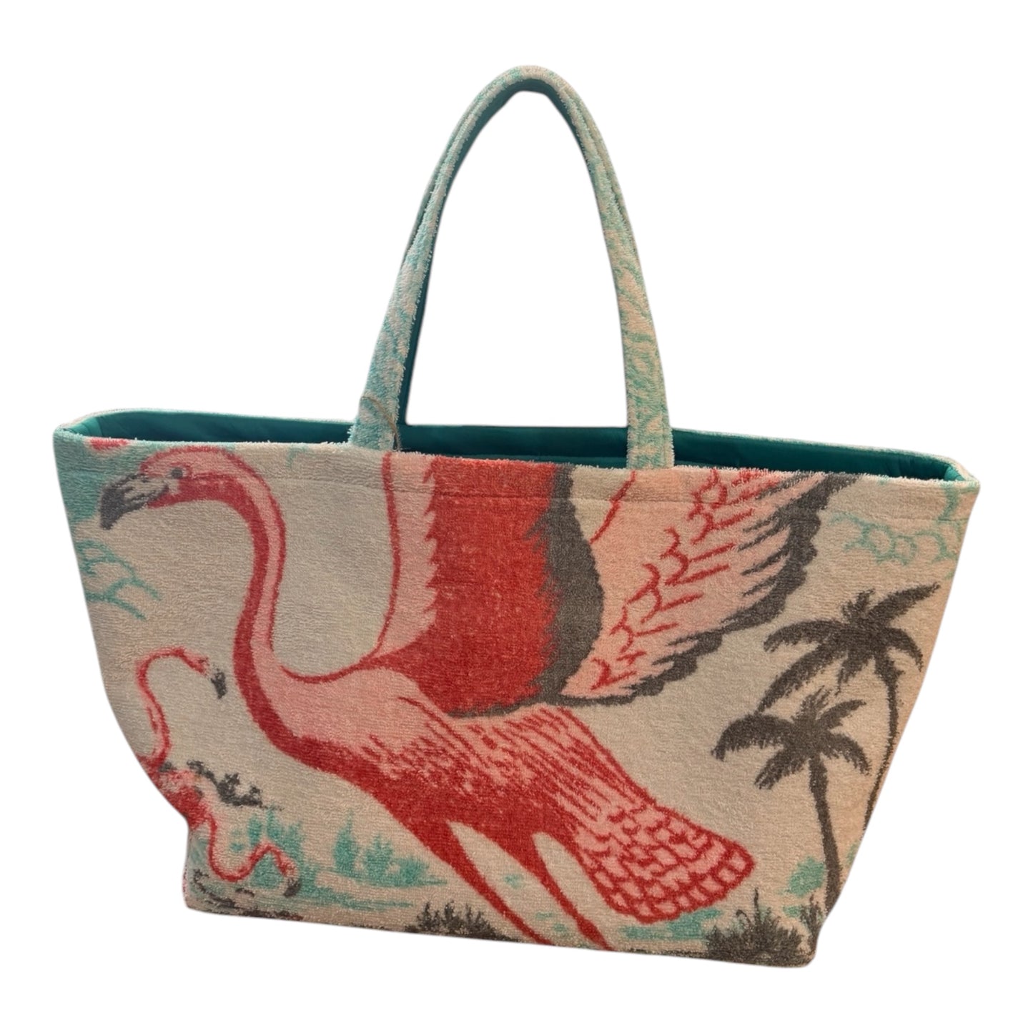 Vintage Flamingo Boat Tote