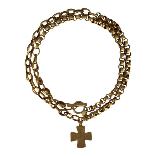 Madonna Chunky Cross Necklace