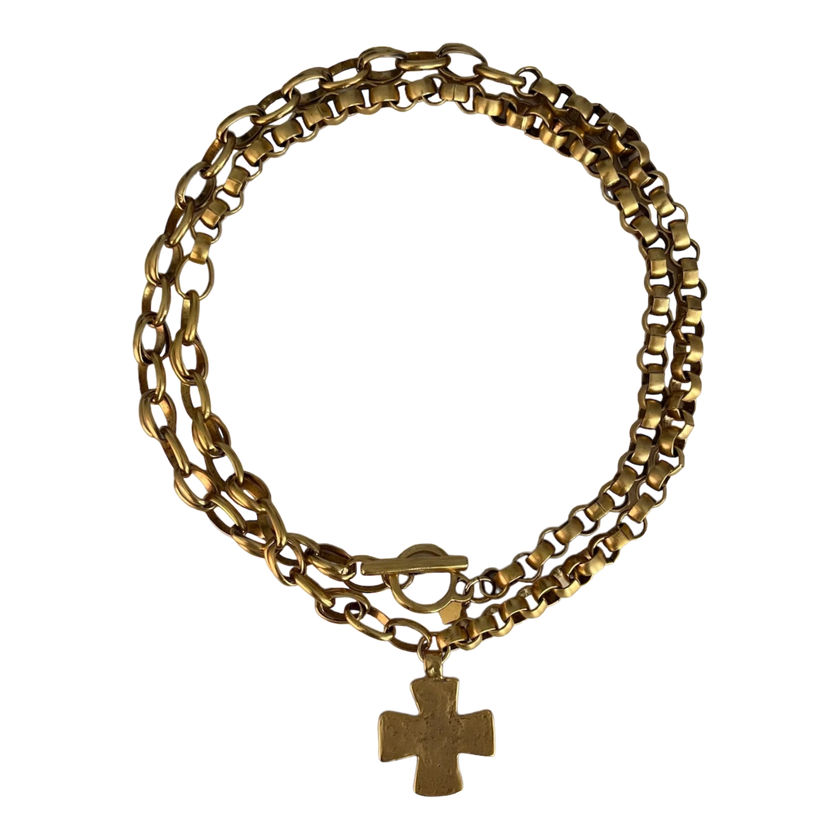 Madonna Chunky Cross Necklace