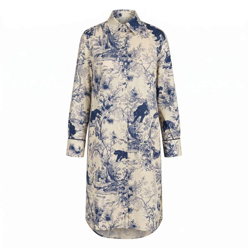 Yukio Toile Safari Long Shirt