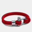 Alchor Platinum Red Brushed Bracelet