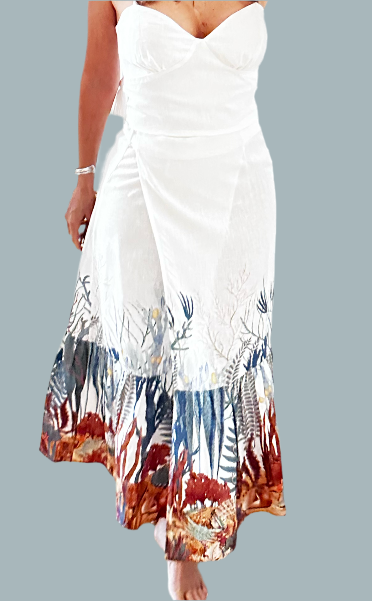 SolangeM. Ibiray wrap skirt with ruffle. S-Mode