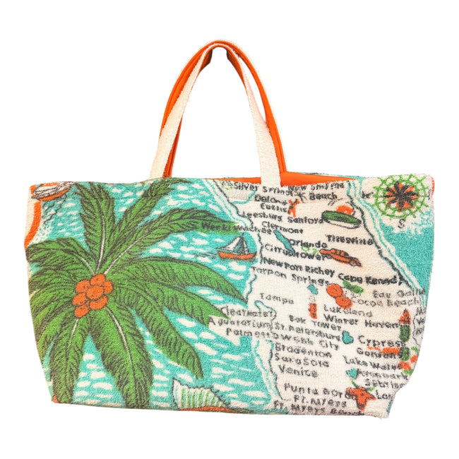Vintage Florida Maps Boat Tote